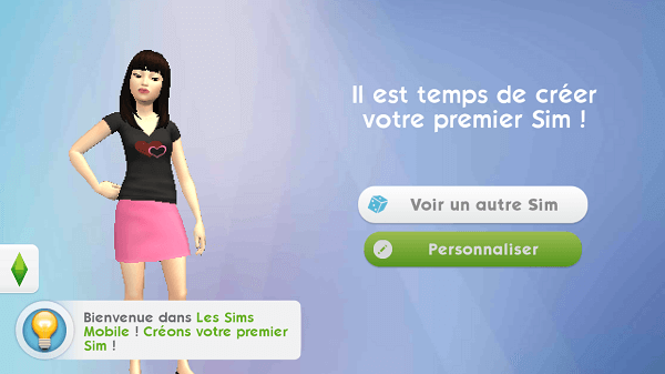 Choisissez votre personnage - Les Sims Mobile
